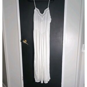 Vtg Victoria Secret Gold Label White Lace Slip Nightgown Lingerie Bride Wedding
